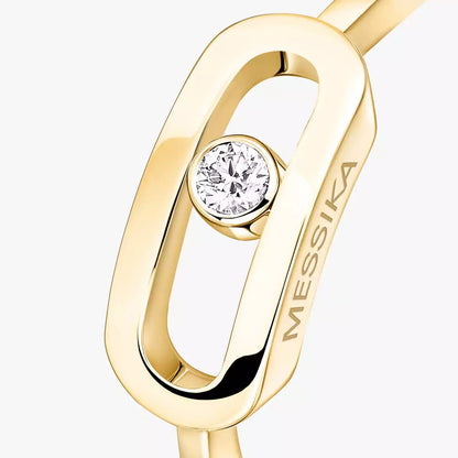 [ElanLuxe Jewelry]Move Uno Diamond Ring in Gold
