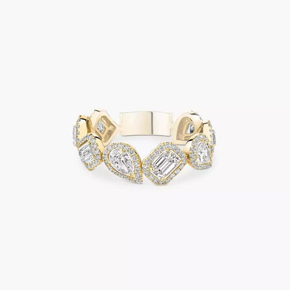 [ElanLuxe Jewelry]Diamond Wedding Ring My Twin
