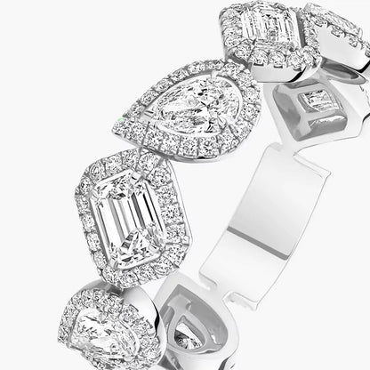 [ElanLuxe Jewelry]Diamond Wedding Ring My Twin