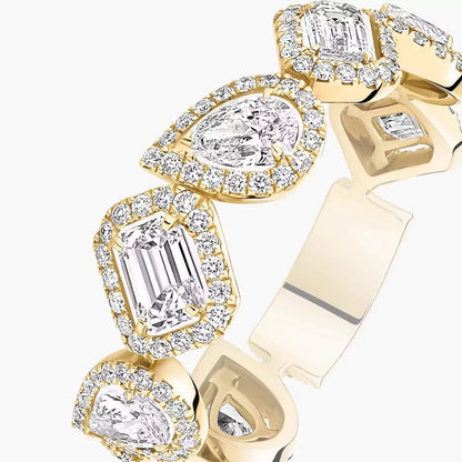 [ElanLuxe Jewelry]Diamond Wedding Ring My Twin
