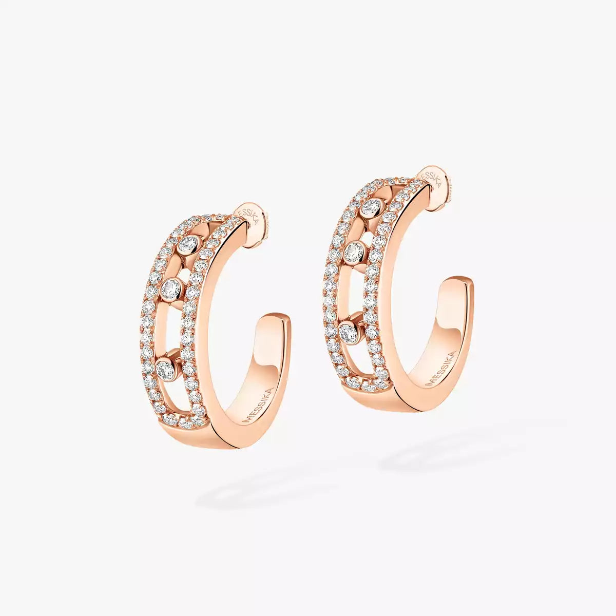 [ElanLuxe Jewelry]Diamond Pavé Hoop Earrings Move