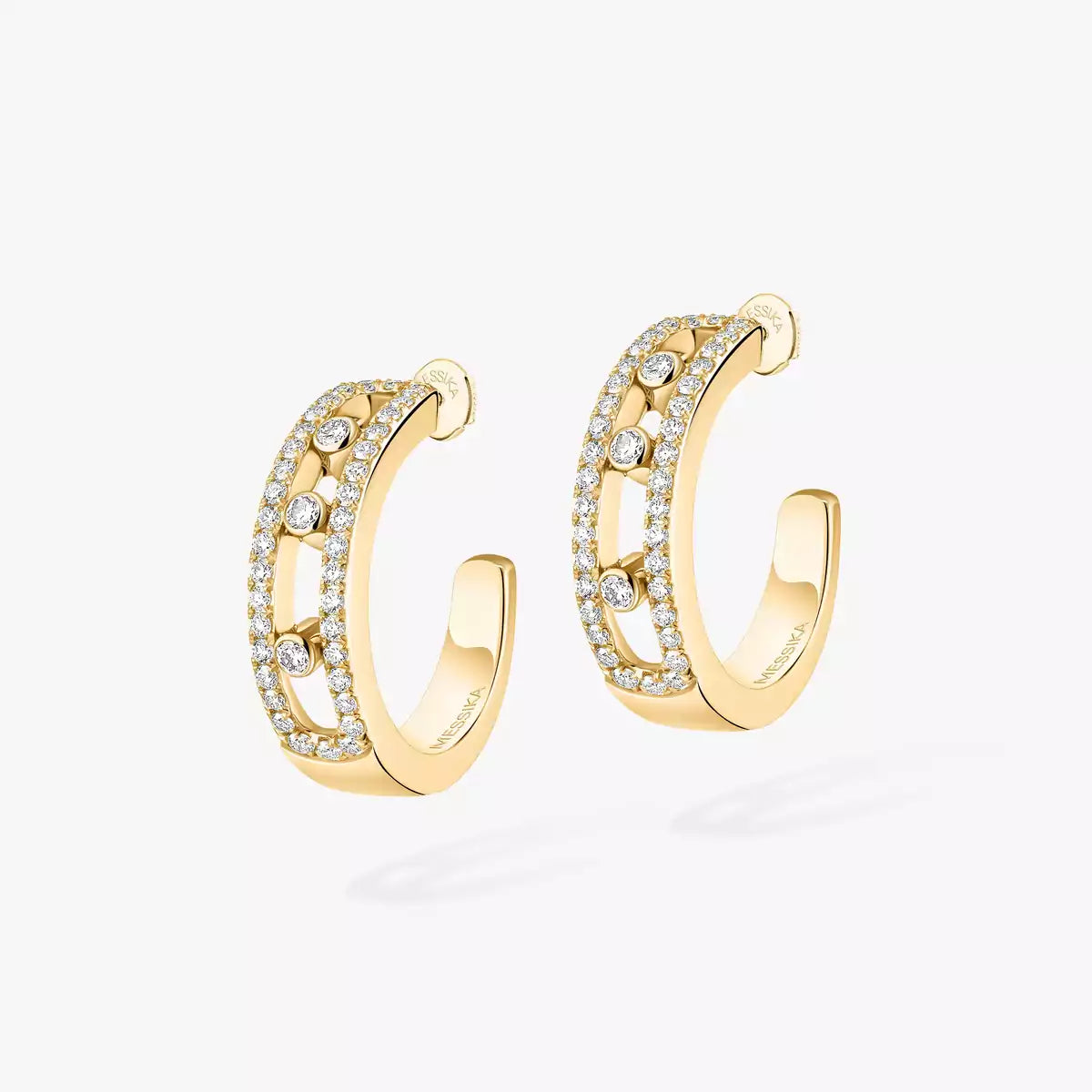 [ElanLuxe Jewelry]Diamond Pavé Hoop Earrings Move