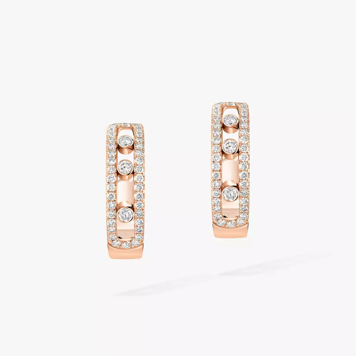 [ElanLuxe Jewelry]Diamond Pave_ Hoop Earrings Move