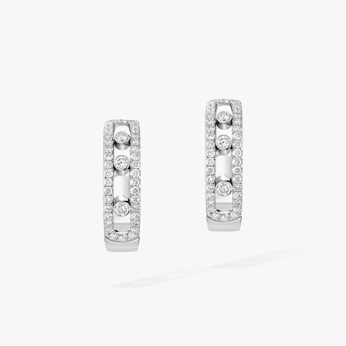 [ElanLuxe Jewelry]Diamond Pavé Hoop Earrings Move