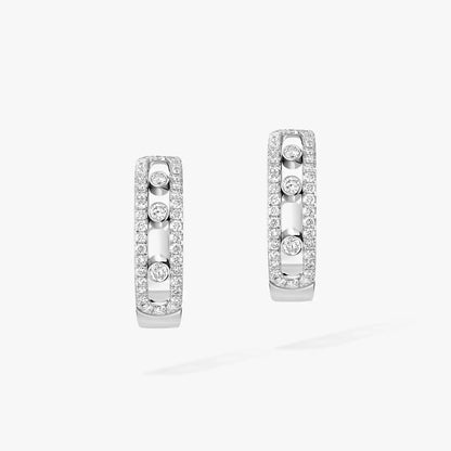 [ElanLuxe Jewelry]Diamond Pavé Hoop Earrings Move