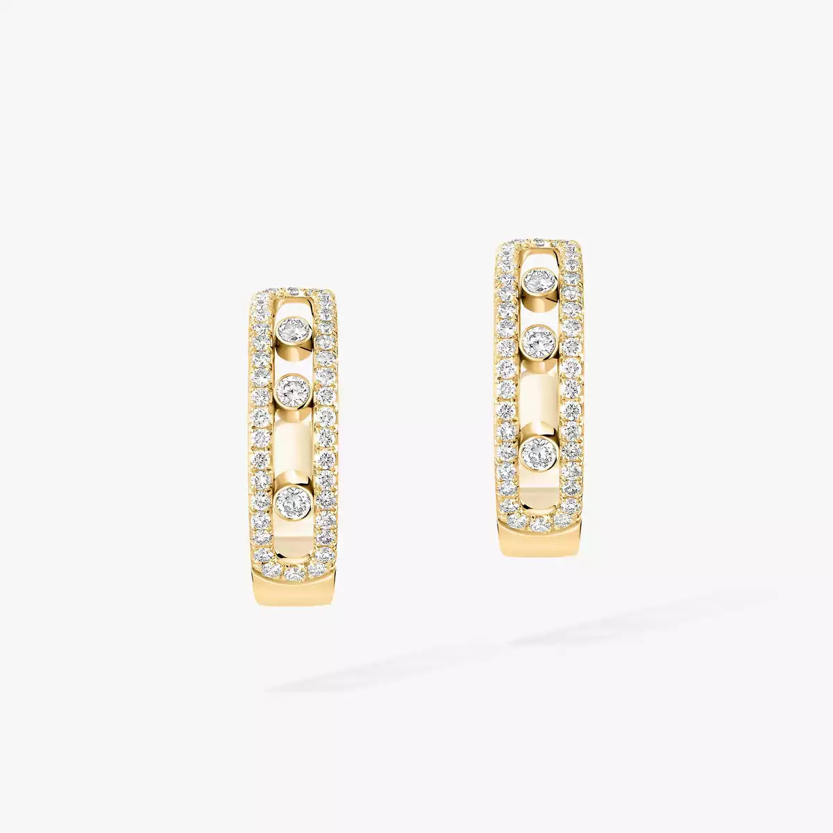 [ElanLuxe Jewelry]Diamond Pavé Hoop Earrings Move
