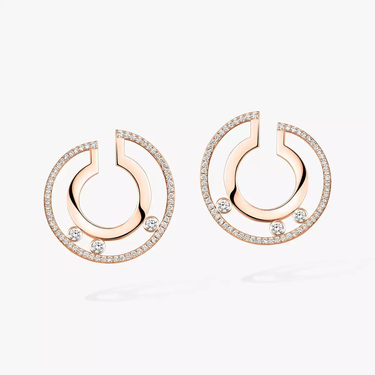 [ElanLuxe Jewelry]Move Romane Small Diamond Hoop Earrings