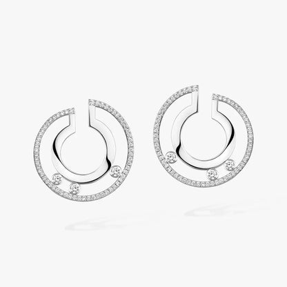[ElanLuxe Jewelry]Move Romane Small Diamond Hoop Earrings