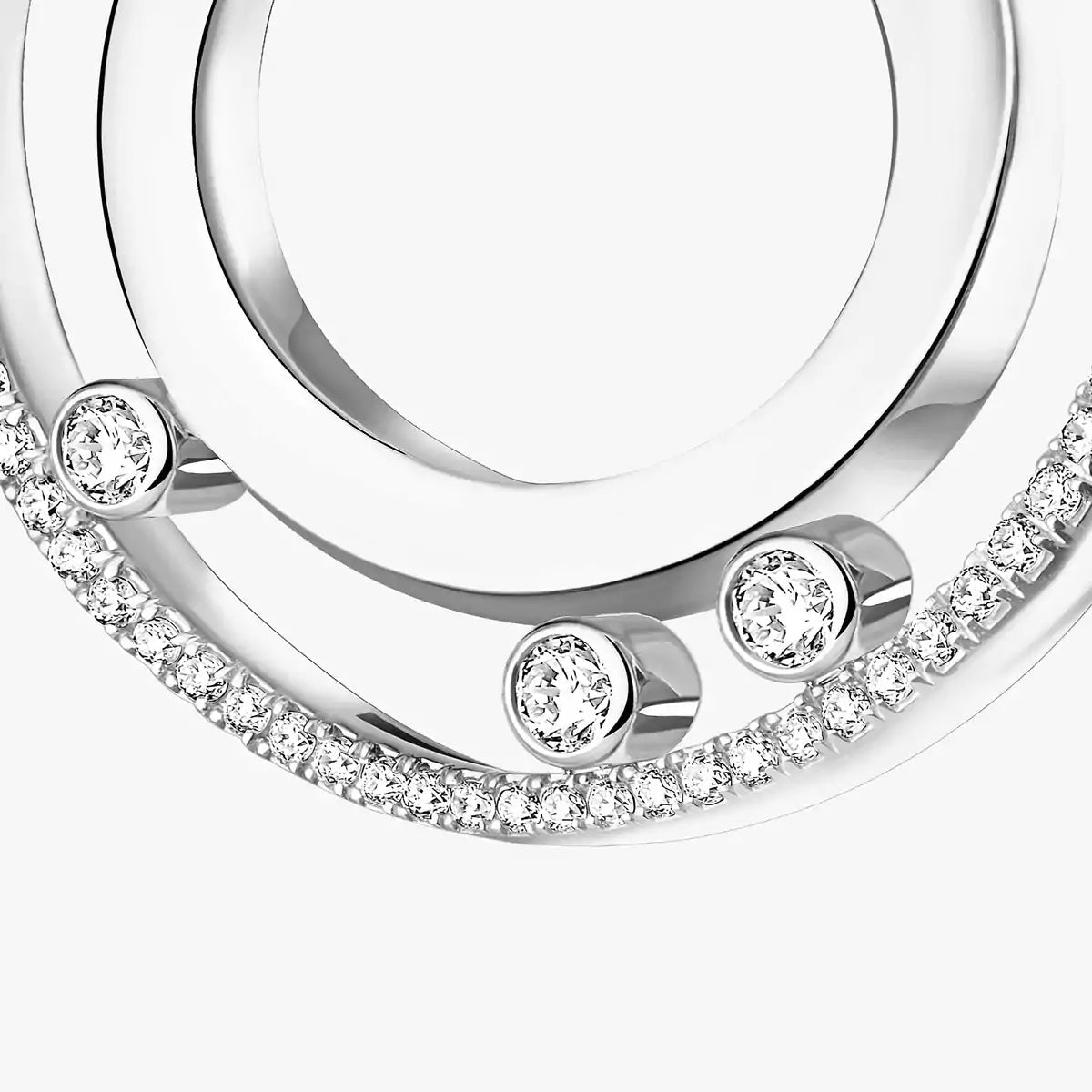 [ElanLuxe Jewelry]Move Romane Small Diamond Hoop Earrings