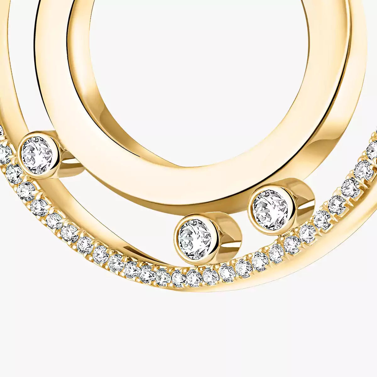 [ElanLuxe Jewelry]Move Romane Small Diamond Hoop Earrings
