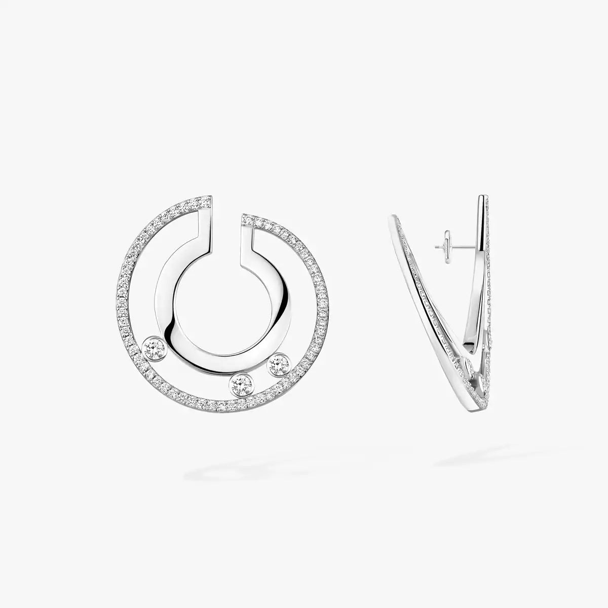 [ElanLuxe Jewelry]Move Romane Small Diamond Hoop Earrings