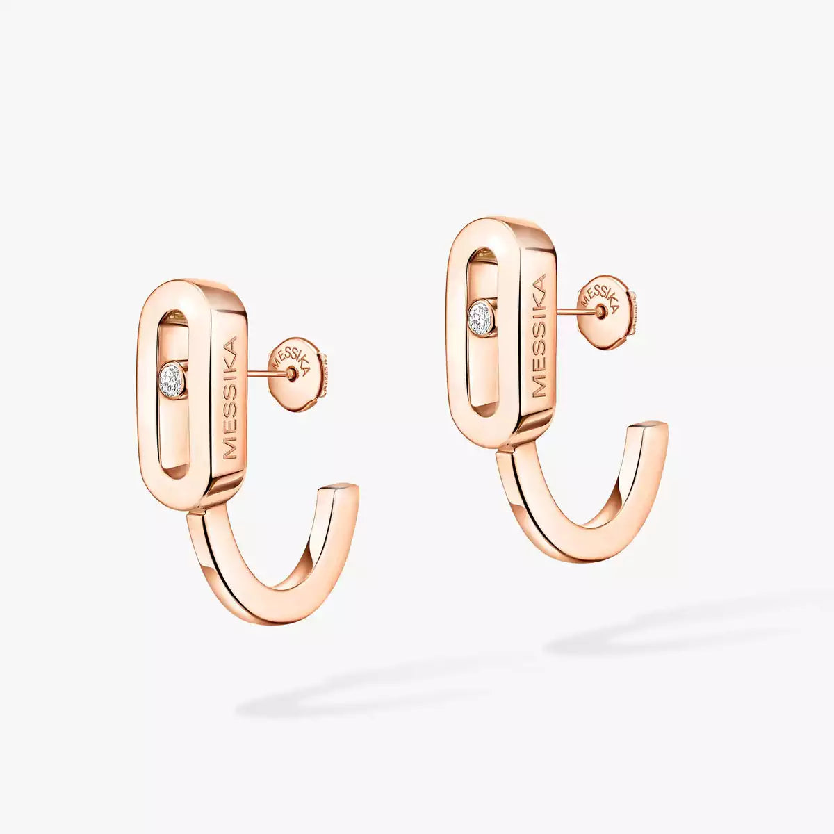 [ElanLuxe Jewelry]Diamond Mini Hoop Earrings Move Classique