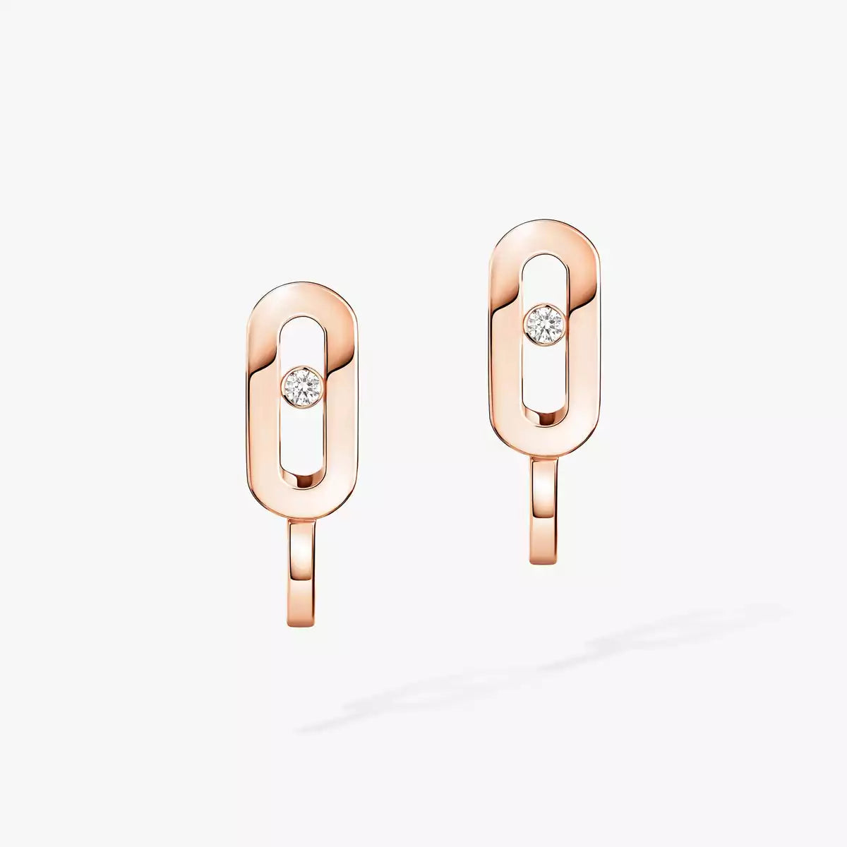 [ElanLuxe Jewelry]Diamond Mini Hoop Earrings Move Classique