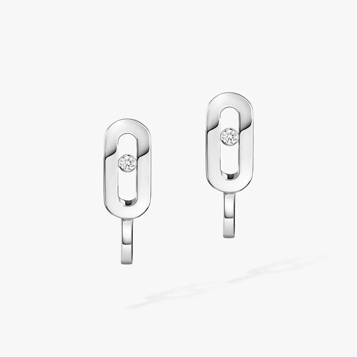 [ElanLuxe Jewelry]Diamond Mini Hoop Earrings Move Classique