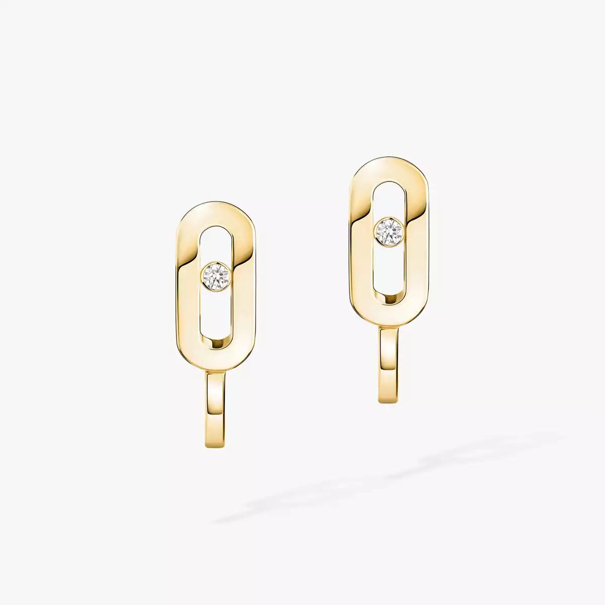 [ElanLuxe Jewelry]Diamond Mini Hoop Earrings Move Classique