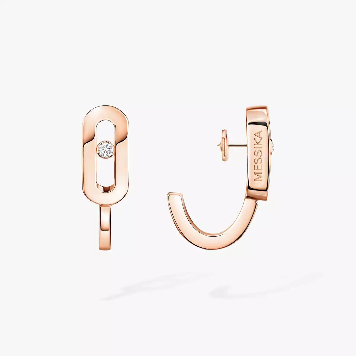 [ElanLuxe Jewelry]Diamond Mini Hoop Earrings Move Classique