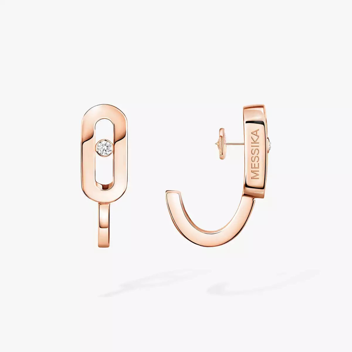 [ElanLuxe Jewelry]Diamond Mini Hoop Earrings Move Classique
