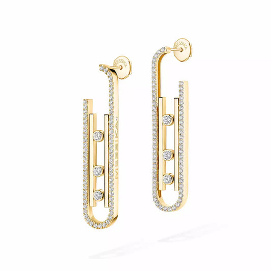 [ElanLuxe Jewelry]Diamond Pendant Earrings Move 10Th