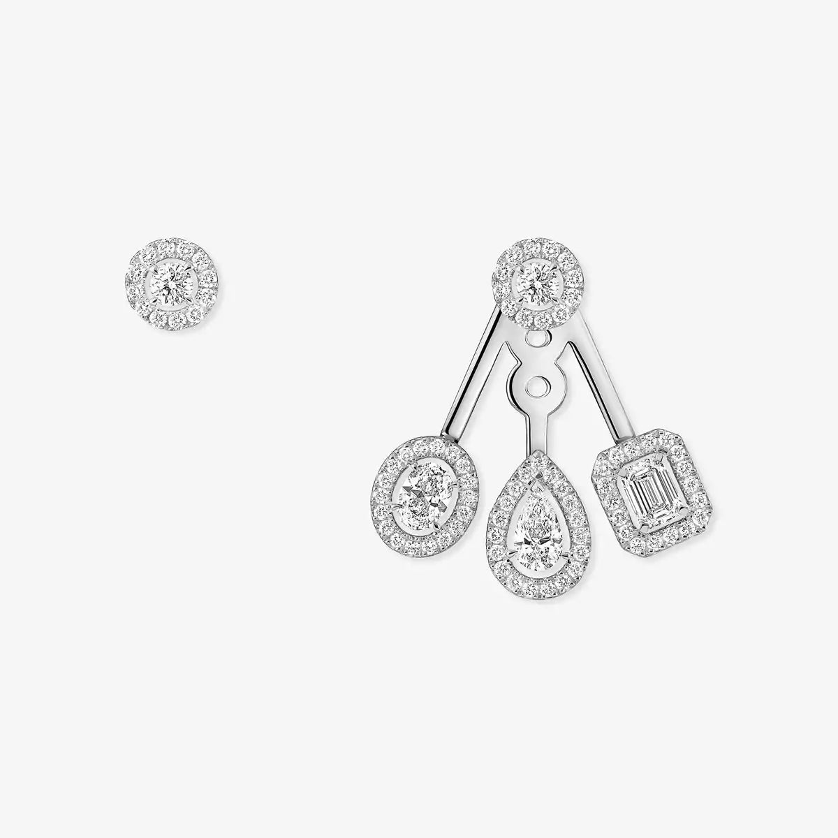 [ElanLuxe Jewelry] My Twin Trio  Diamond Earrings