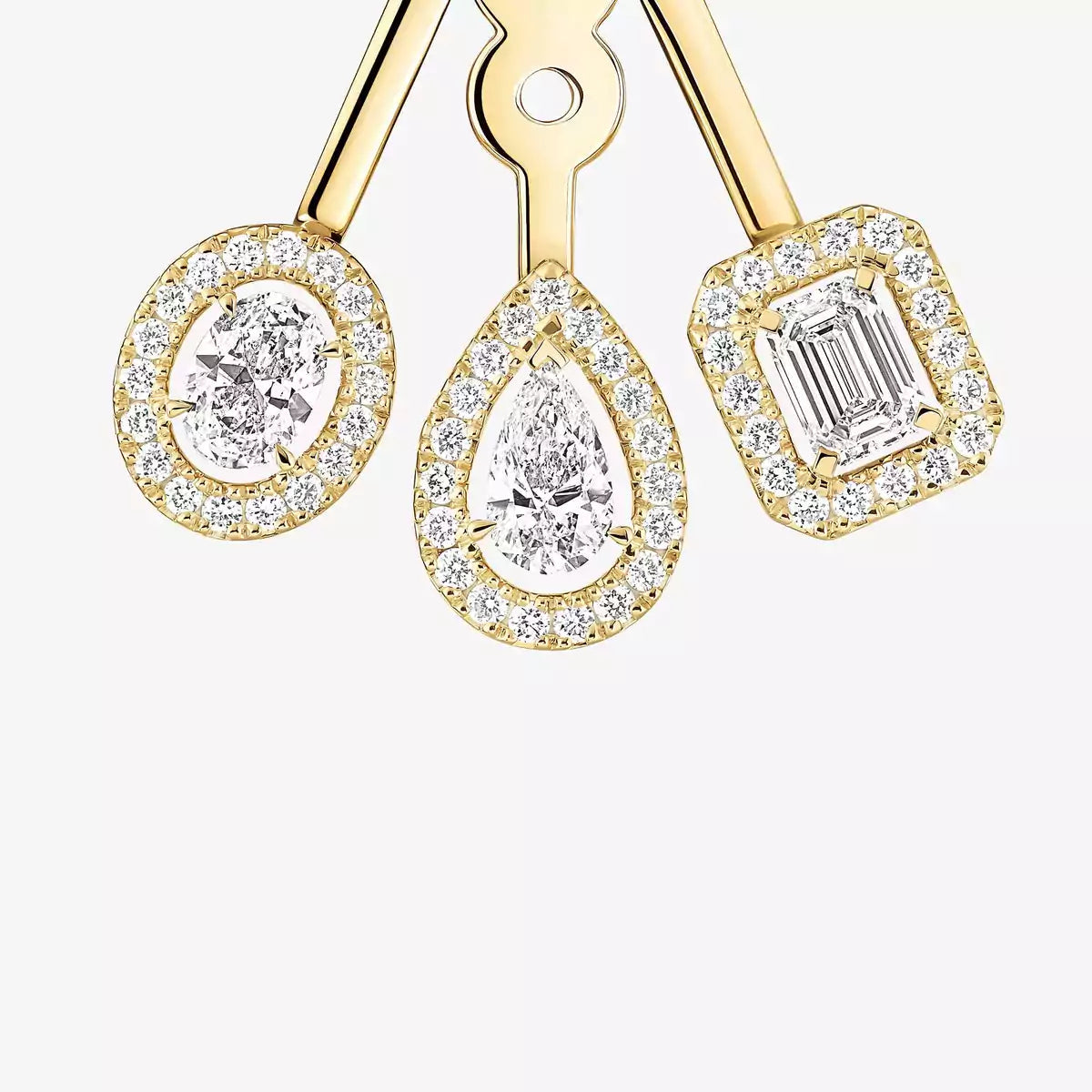 [ElanLuxe Jewelry] My Twin Trio  Diamond Earrings