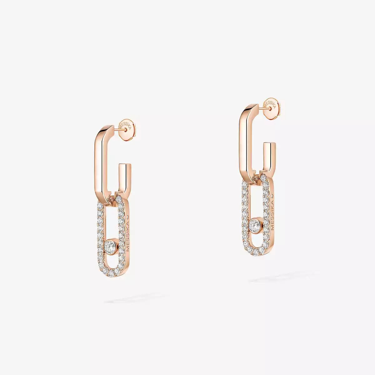 [ElanLuxe Jewelry]Move Link Diamond Earrings