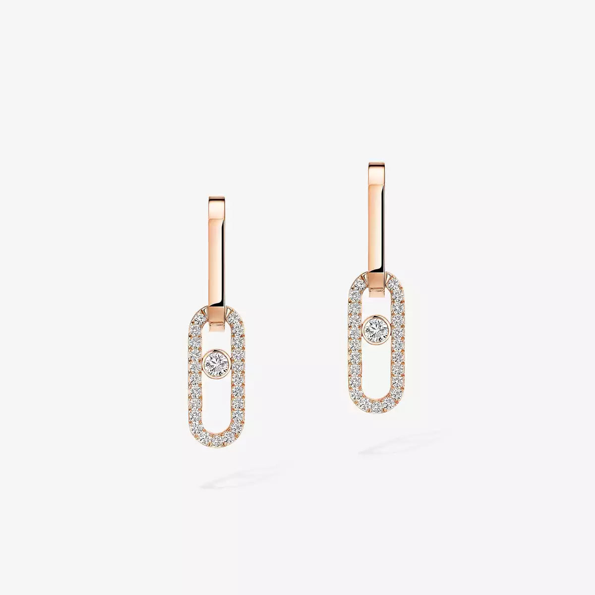 [ElanLuxe Jewelry]Move Link Diamond Earrings