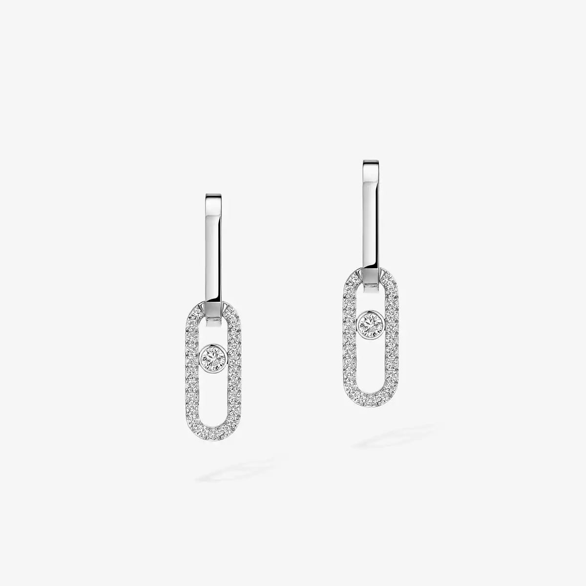 [ElanLuxe Jewelry]Move Link Diamond Earrings