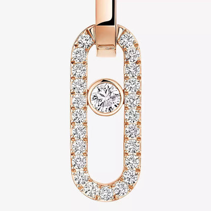 [ElanLuxe Jewelry]Move Link Diamond Earrings