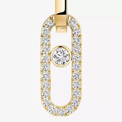 [ElanLuxe Jewelry]Move Link Diamond Earrings