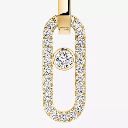 [ElanLuxe Jewelry]Move Link Diamond Earrings