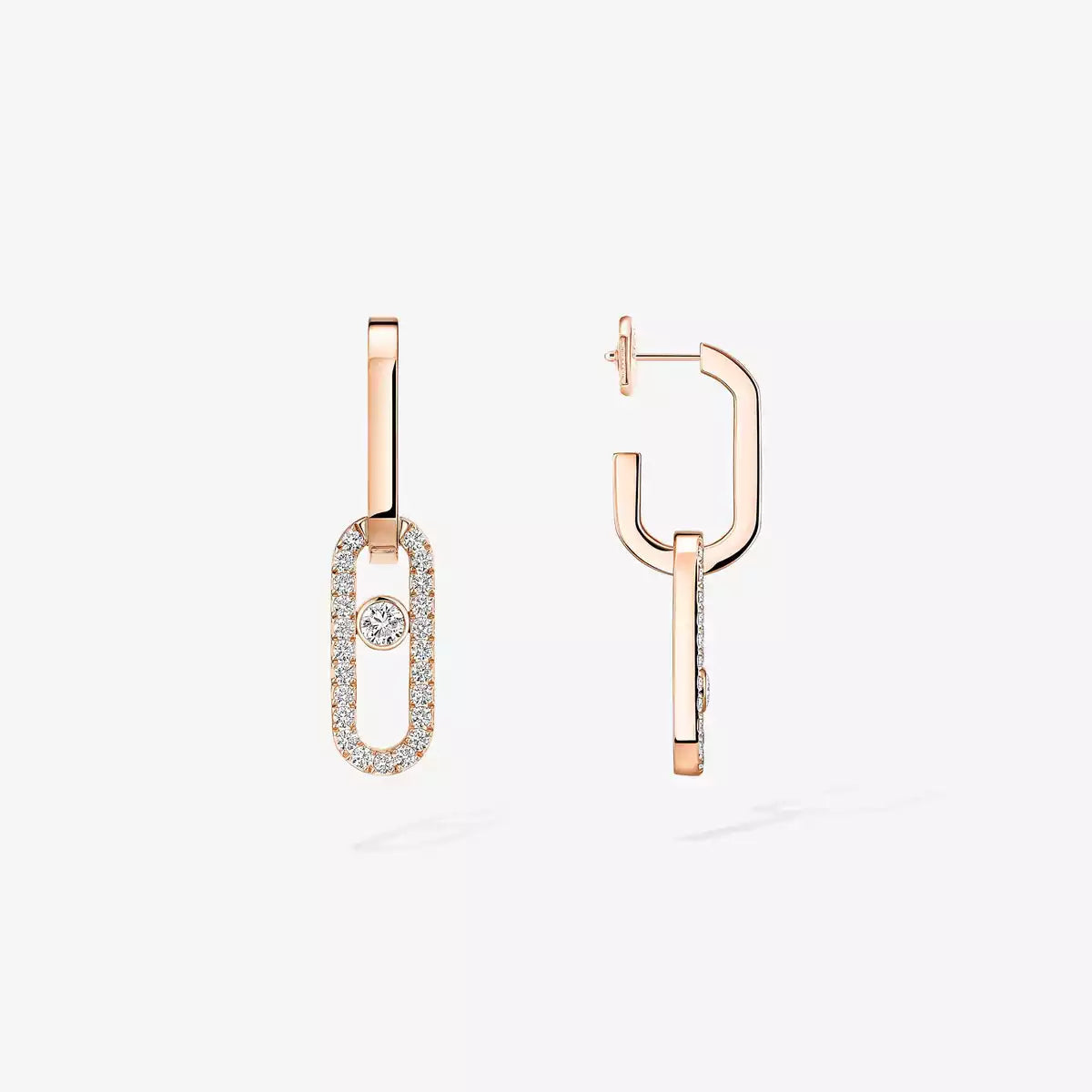 [ElanLuxe Jewelry]Move Link Diamond Earrings