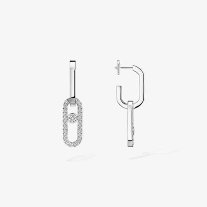 [ElanLuxe Jewelry]Move Link Diamond Earrings