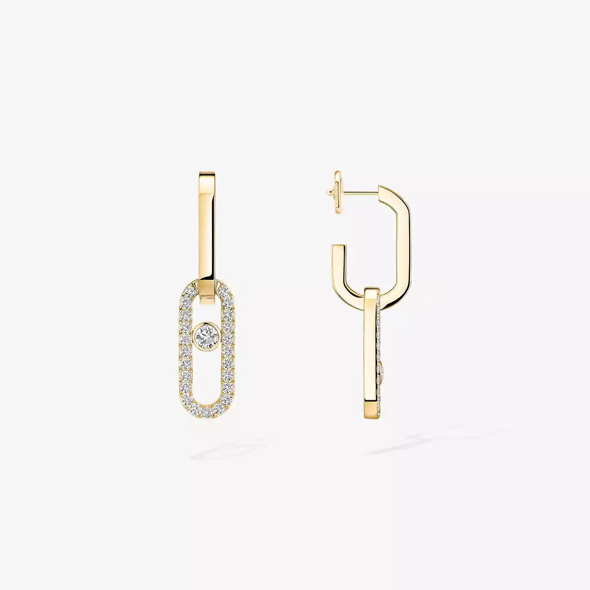 [ElanLuxe Jewelry]Move Link Diamond Earrings