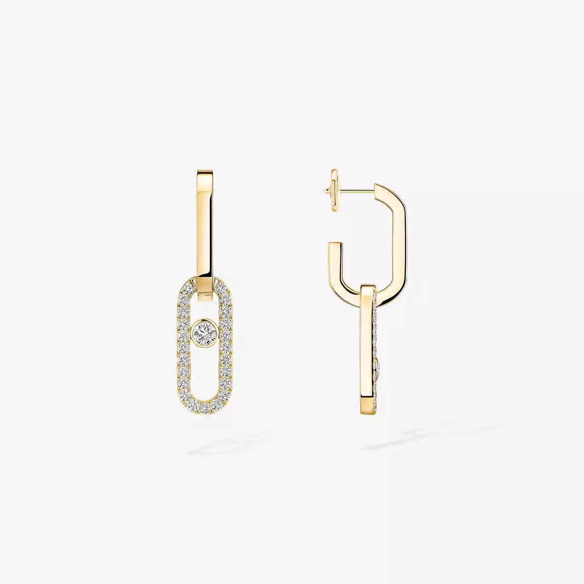 [ElanLuxe Jewelry]Move Link Diamond Earrings