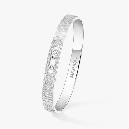 [ElanLuxe Jewelry]Move Noa Cisel half pav bangle