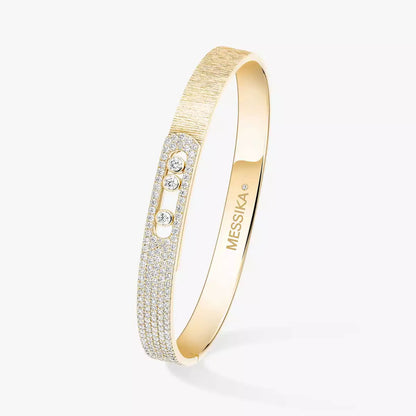 [ElanLuxe Jewelry]Move Noa Cisel half pav bangle