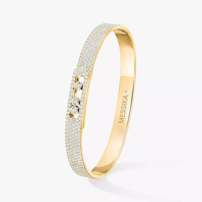 [ElanLuxe Jewelry]Move Noa Full Pav Diamond Bangle Bracelet