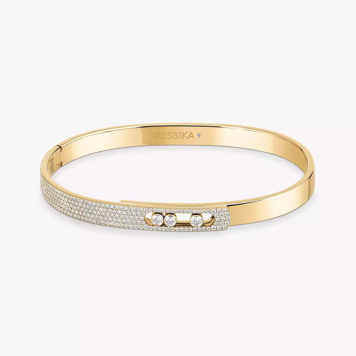 [ElanLuxe Jewelry]Move Noa Rose Gold Pav Diamond Bangle Bracelet