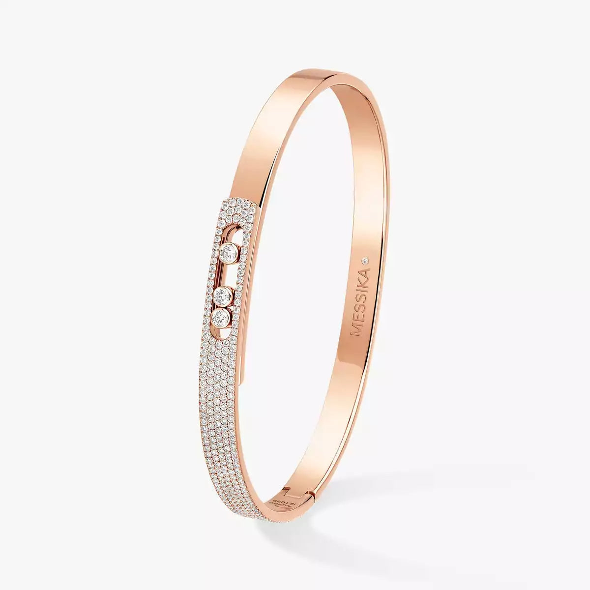 [ElanLuxe Jewelry]Move Noa Rose Gold Pav Diamond Bangle Bracelet