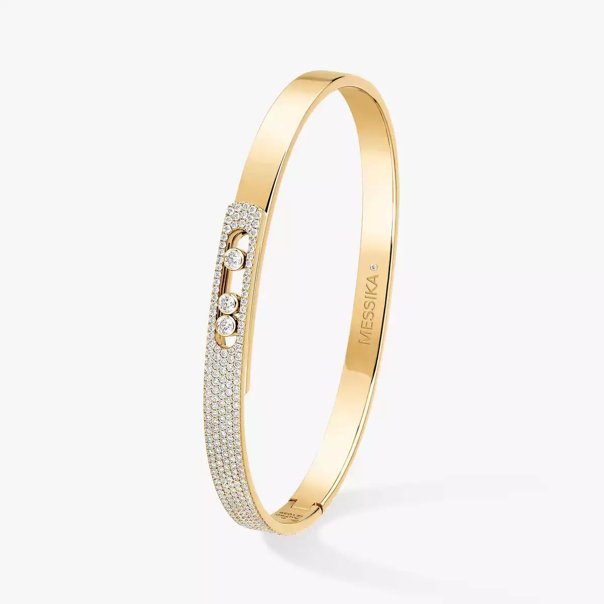 [ElanLuxe Jewelry]Move Noa Rose Gold Pav Diamond Bangle Bracelet