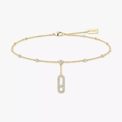 [ElanLuxe Jewelry] Move Uno pav ankle bracelet