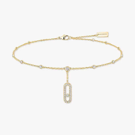 [ElanLuxe Jewelry] Move Uno pav ankle bracelet