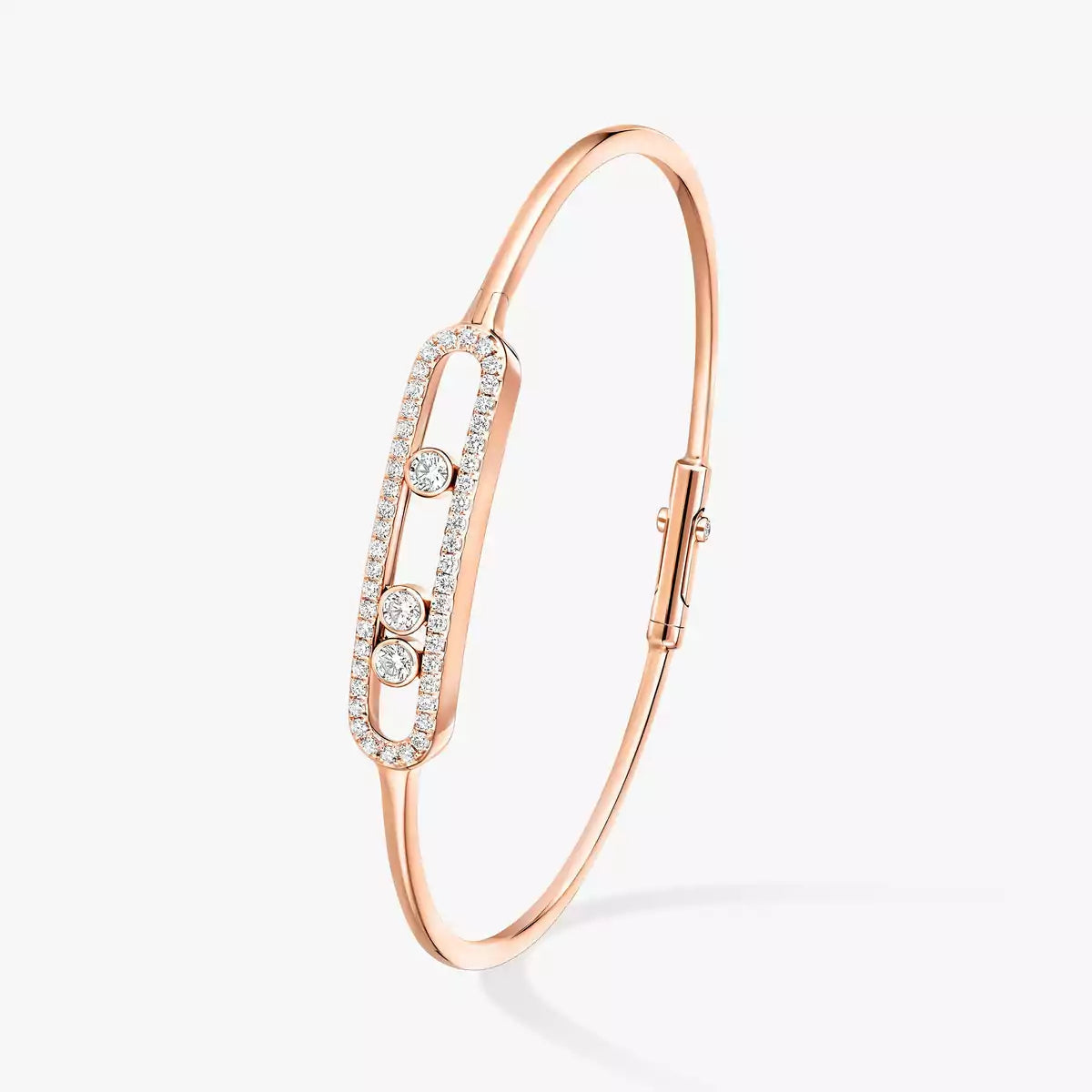 [ElanLuxe Jewelry]Move Pav Diamond Bangle Bracelet M