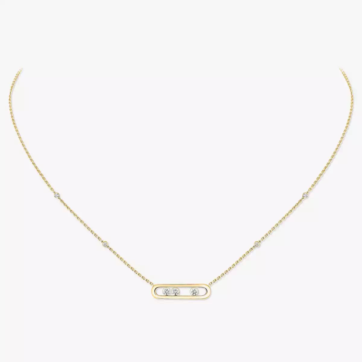 [ElanLuxe Jewelry] Baby Move Gold Diamond Necklace