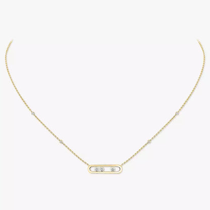 [ElanLuxe Jewelry] Baby Move Gold Diamond Necklace