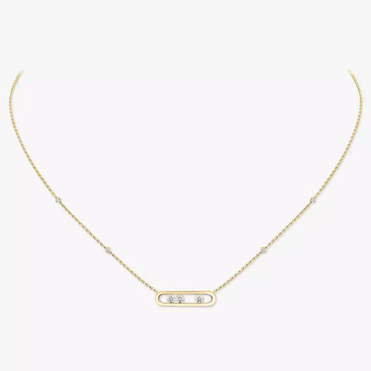 [ElanLuxe Jewelry] Baby Move Gold Diamond Necklace