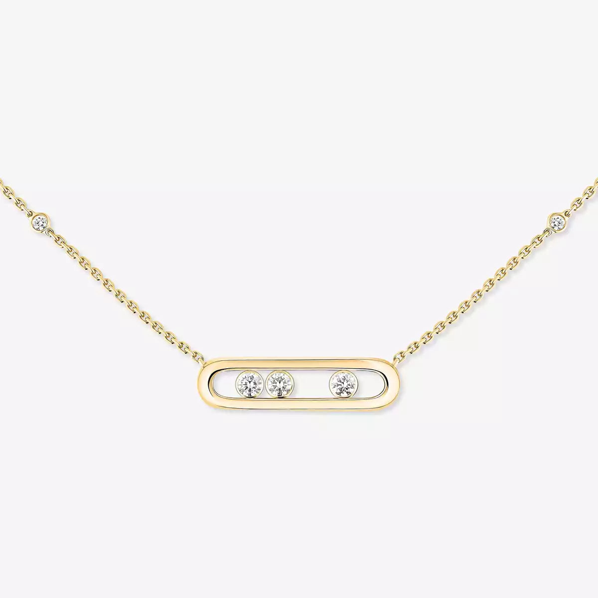 [ElanLuxe Jewelry] Baby Move Gold Diamond Necklace