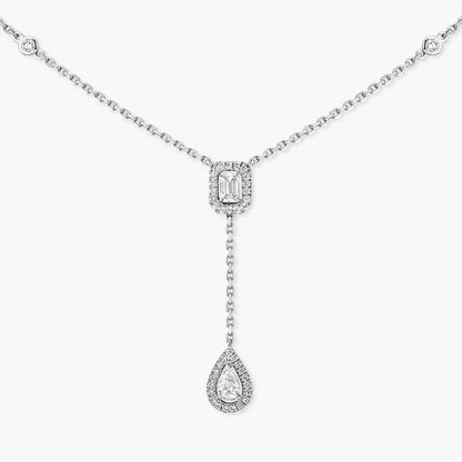[ElanLuxe Jewelry]Gold Diamond Tie Necklace