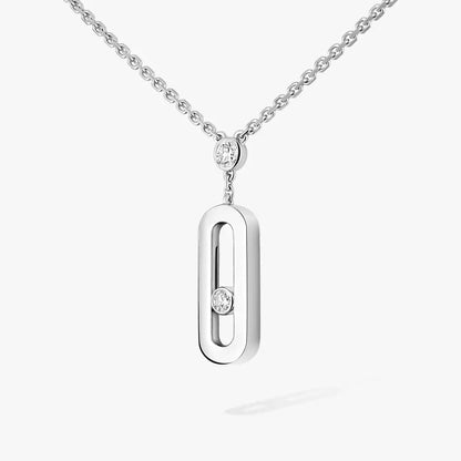[ElanLuxe Jewelry] Move Uno Gold Diamond Long Necklace