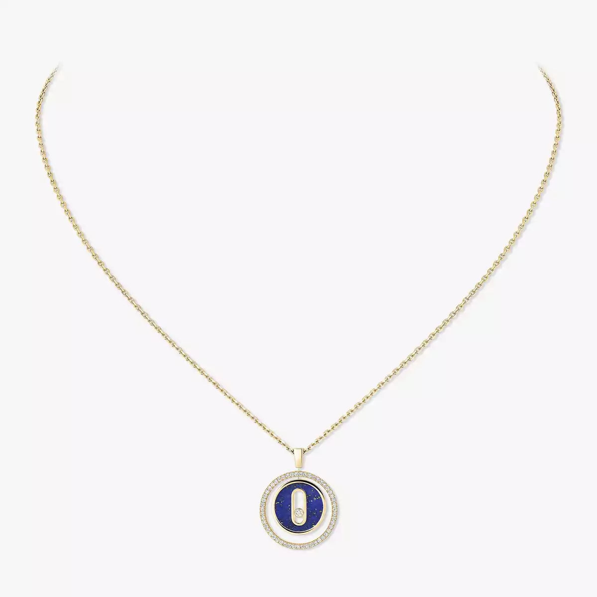 [ElanLuxe Jewelry]Lucky Move Diamond Necklace in Rose Gold and White Mother-of-Pearl
